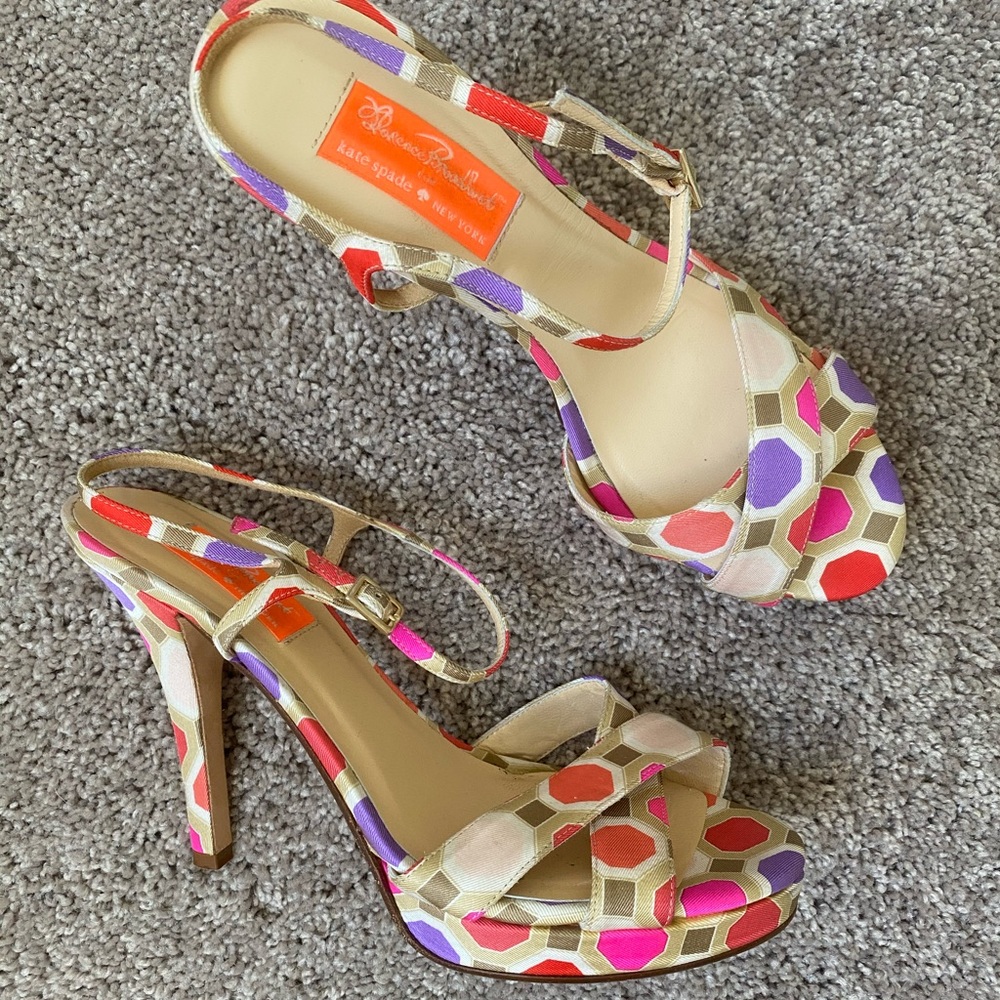 VGUC Kate Spade strappy heel sandals size 8